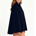 thumbnail image 7 of ZACPNCV Unisex Velvet Short Cape Cloak Soft Thermal Lapeled Single Button Velour Poncho Shawl Formal Outer Cape for Wedding, Party Navy, 7 of 7