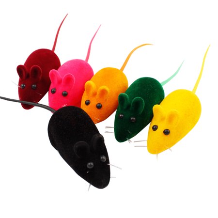 20PCS Artificial Mouse Vinyl Funny Mouse Playing Props Sound Toy Pet Supplies for Cat Pet Kitten