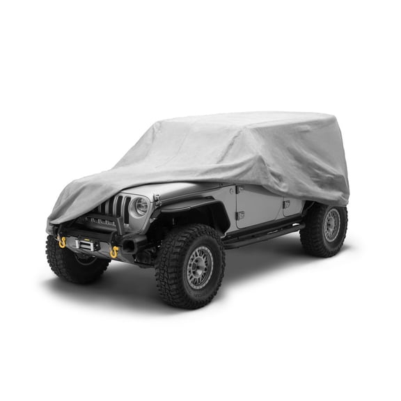 Rugged Ridge by RealTruck Weather-Lite Cab Cover for Wrangler JK/JL | Gray, Water Resistant | 13318.10 | Compatible with 2007-2024 Jeep Wrangler JK/JL 4-Door
