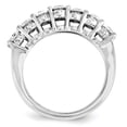 thumbnail image 2 of Solid 14k White Gold Ring Band with CZ Cubic Zirconia Size 5, 2 of 8