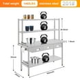 thumbnail image 3 of Ataucjin 60" X 24" Stainless Steel Table with Overshelves and 3 Drawers, NSF Work Table Shelf Drawers, Metal Table Prep Table for Home Kitchen Restaurant Garage Warehouse, 3 of 6