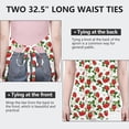 thumbnail image 6 of Red Strawberry Plants Fruit Flower White Apron-Garden Aprons for Women with Pockets-Cotton Linen Waterproof Kitchen Cooking Gardening Aprons Adjustable for Kitchen,Cooking,BBQ and Salon 33x27 Inch, 6 of 7
