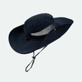 thumbnail image 2 of OJSFQUFP Women's Outdoor U V Prote Ction Foldable Sun Hats Mesh Wide Brim Beach Fishing Hat with Ponytail Hole, 2 of 4