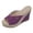 Purple, variant on Rokment Cotton Linen Espadrilles Platform Wedge Sandals for Women 2026 Summer Beach Trendy Casual Peep Toe Extra Chunky Heeled Slip on Slides Backless Dressy Slippers Beige Size 6