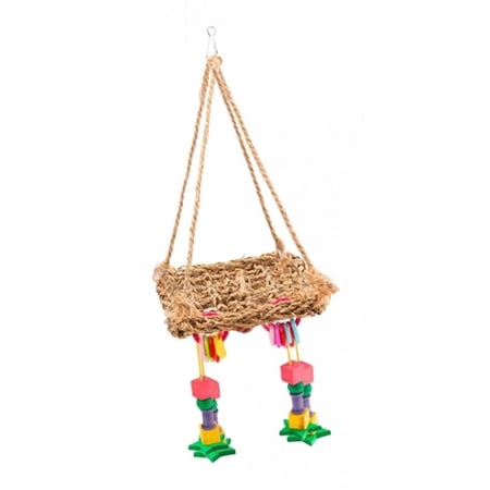 Rattan Hammock Hanging Bed Toys for Parrots, Budgies, Cockatiels, Parakeets, Macaws