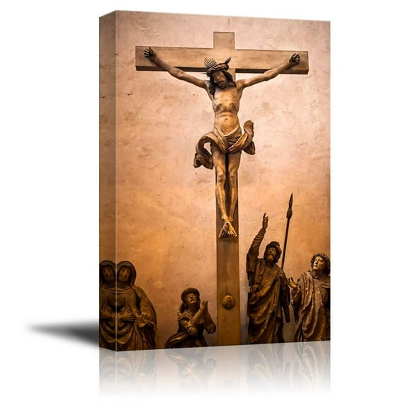 wall26 - Canvas Prints Wall Art - Jesus Sculpture | Modern Wall Decor/Home Decoration Stretched Gallery Canvas Wrap Giclee Print. Ready to Hang - 12" x 18"