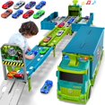 thumbnail image 1 of Toy Carrier Truck Race Track Diuerma con 8 coches de carreras de más de 3 años, 1 of 6