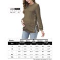 thumbnail image 2 of Yesfashion Women's Cable Knit Maternity Tops Round Neck Long Sleeve Pregnancy Nursing Pullover Sweatshirt Double Split with Buttons, 2 of 2