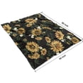thumbnail image 4 of Black White Flower Sunflower Pattern Blanket,Comfortable Soft Flannel Throw Blanket,All Season,Warm Lightweight Blankets for Sofa Bed Couch Living Room Chair,60"x80", 4 of 4