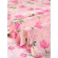 thumbnail image 5 of DARING DIVA Women's Plus V Neck Short Sleeve Casual Floral Blouse 3X Pink, 5 of 6