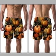 thumbnail image 3 of luoweisi Men's Beach Shorts Quick Dry Swim Trunks with Mesh Lining Thanksgiving Pumpkin S, 3 of 5