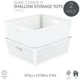 thumbnail image 2 of Simplify 4-Pack Slide-2-Stack It Storage Baskets in White, 2 of 10