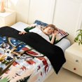 thumbnail image 3 of Manfei Brown Elk Twin Comforter Sets,Rustic American Flag Bedding Set,Black Reversible,2-Piece,1 Comforter and 1 Pillowcase, 3 of 7