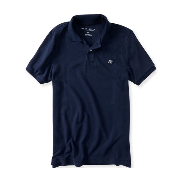 Aeropostale - Polo de rugby con logo A87 para hombre, azul, pequeño Aeropostale polo, rugbi