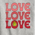thumbnail image 3 of The Grinch - Grinch Love Stack  - Toddler & Youth Crewneck Fleece Sweatshirt, 3 of 5