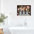 thumbnail image 2 of Farmhouse Flower Bathroom Decor Wall Art Rustic Butterfly Floral Pictures Wall Decor Relax Soak Unwind Bathroom Sign Canvas Painting Prints Artwork Home Decorations Framed for Bathroom Bedroom 16"x12", 2 of 6