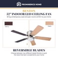 thumbnail image 2 of Prominence Home Benton 52'' Brushed Nickel LED Hugger Indoor Ceiling Fan, 2 of 12
