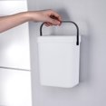 thumbnail image 2 of Pequeño bote de basura colgante para cocina, creativo cubo de basura montado en la pared-ahorra espacio, Mini cubo de basura para puerta de armario de - Blanco 5L Sunnimix bote de basura de cocina, 2 of 8