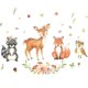 thumbnail image 1 of 1 Juego de pegatinas de pared de animales del bosque, pegatina de pared de dibujos animados, calcomanía de pared de animales bonitos para decoración de pared de sala de juegos de guardería, 1 of 5
