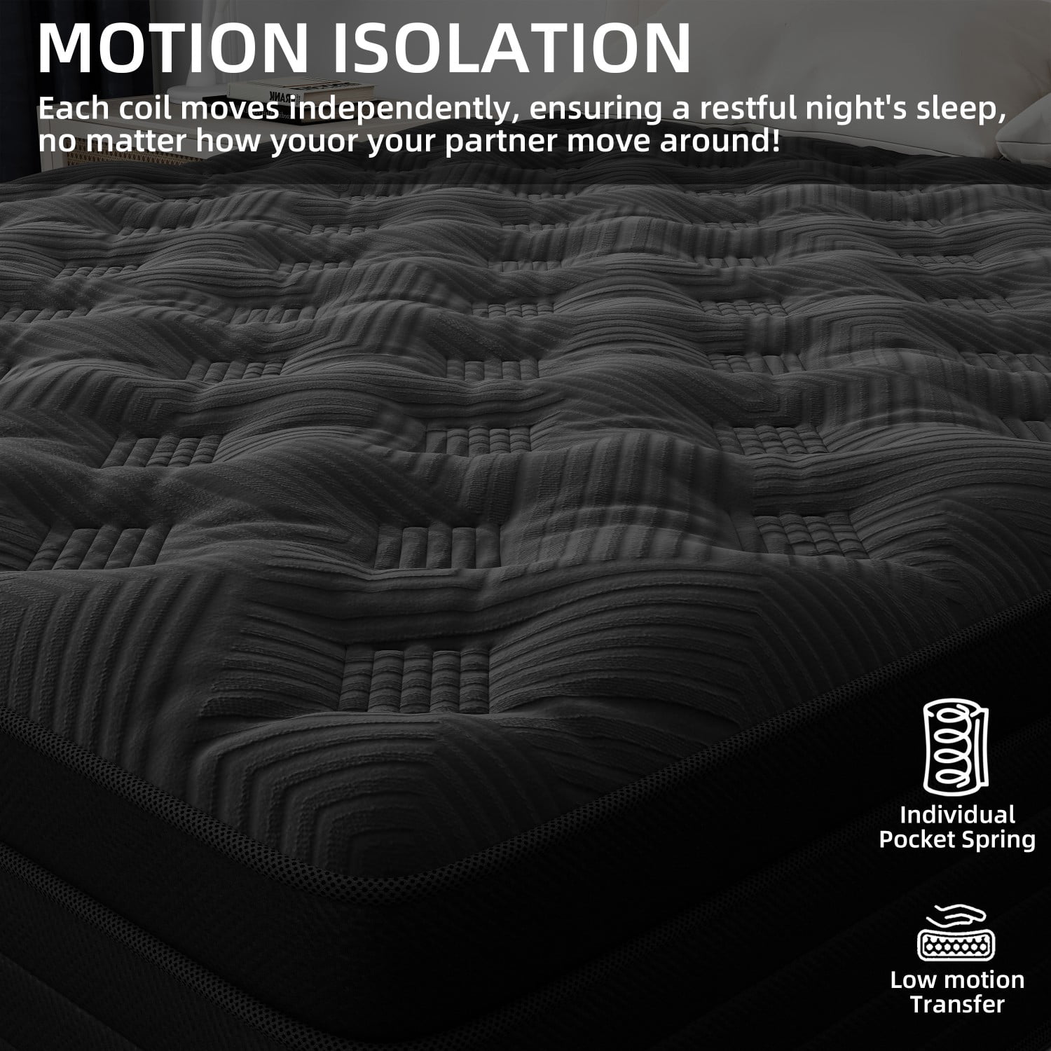Zaxzudu 12 Inch Hybrid Mattress Twin Gel Memory Foam Innerspring Cool Sleep