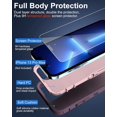 thumbnail image 3 of for iPhone 13 Pro Max Phone Case, with Tempered Glass Screen Protector, Dust-Proof Port Cover, Full Body Non-Slip Rubber Covered, Wear-Resistant & Drop-Proof, Pink/Purple, 3 of 16