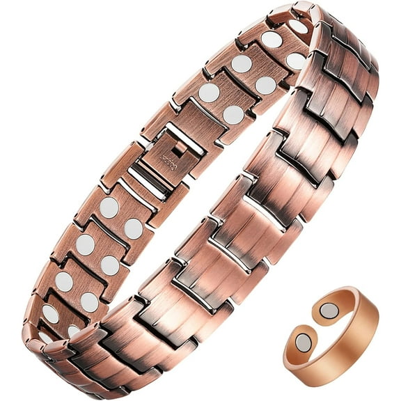Magnetia Men's Copper Magnetic Bracelet,Gift for Dad
