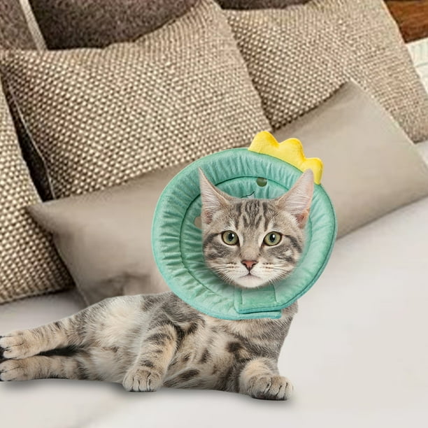 HRSR Cat Cone Dinosaur Style Dinosaur Pattern Soft Cone for Cats Dogs