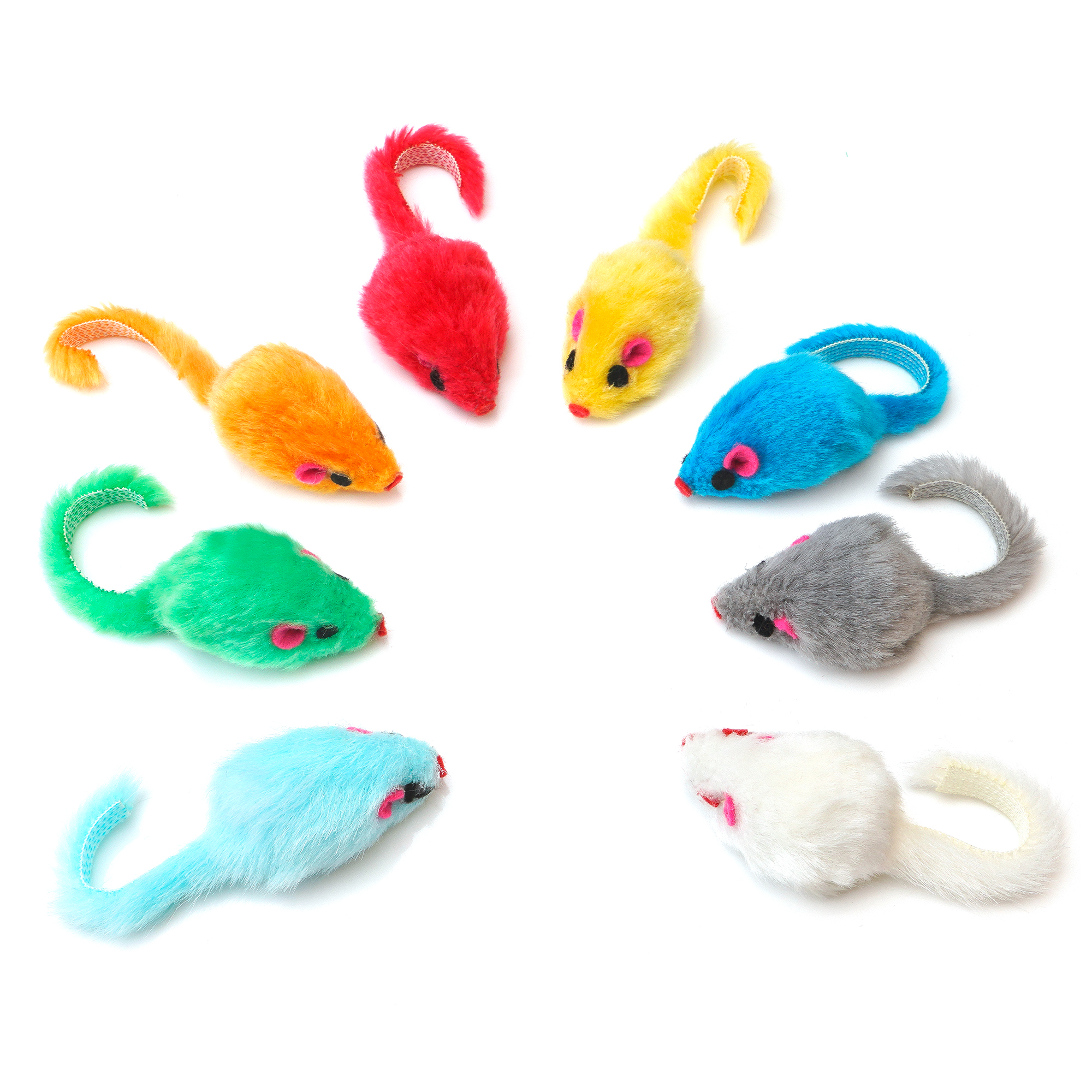 Chiwava Furry Cat Toy Mice, 36-Piece Pack Assorted Color photo 7
