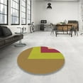 thumbnail image 4 of Ahgly Company Machine Washable Indoor Rectangle Transitional Yellow Area Rugs, 6' x 9', 4 of 7