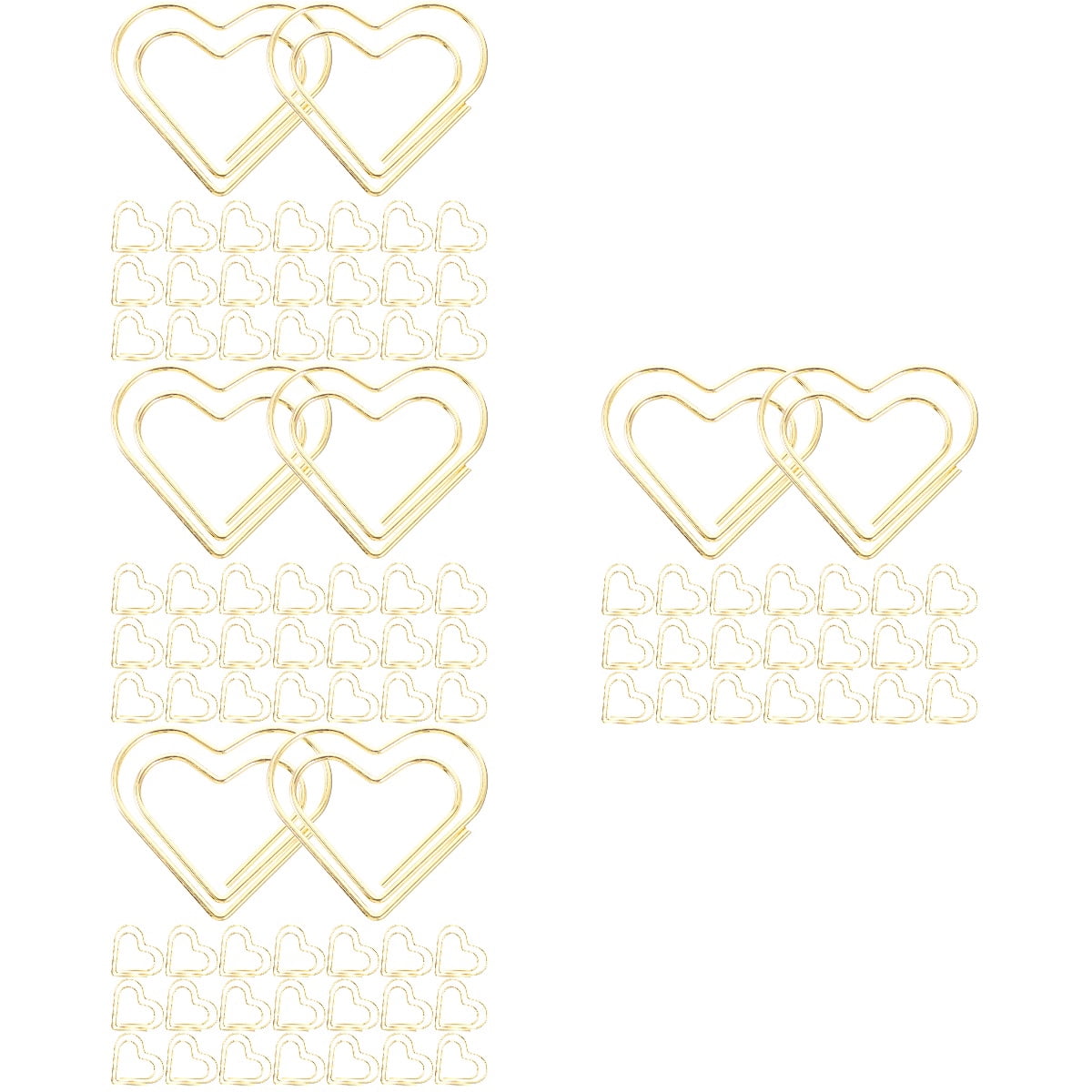 unbranded 400 pcs  Paper Clips Heart Shaped Paper Clips File Document Paper Clips Office Small Paperclips