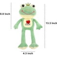 thumbnail image 2 of Super Soft Frog Stuffed Animal, Cute Frog Plush Toy, Long-Leg Plush Frog Doll, Adorable Stuffed Frog Plushies Gift for Kids Children Baby Girls Boys, Creative Plush Frog Decoration, 8.8" (Heart), 2 of 7