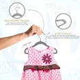 thumbnail image 3 of Utopia Home Perchas para niños de terciopelo (paquete de 50) – Perchas duraderas para bebé de 11 pulgadas para armario – Perchas perfectas para niños pequeños antideslizantes para uso diario (gris), 3 of 5