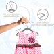 thumbnail image 3 of Utopia Home Perchas para niños de terciopelo (paquete de 50) – Perchas duraderas para bebé de 11 pulgadas para armario – Perchas perfectas para niños pequeños antideslizantes para uso diario (gris), 3 of 5