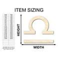 thumbnail image 2 of Unfinished Wood Libra Sign Shape - Zodiac Craft - up to 46" 10" / 1/2", 2 of 5