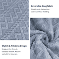 thumbnail image 3 of Sortora Blue Throw Blanket, Throw Size Plush Fluffy Couch Blankets, Soft Lightweight Cozy Bed Blankets for All Seasons - 280GSM Double-Sided 3D Knit, Machine Washable, 50"x60", 3 of 7