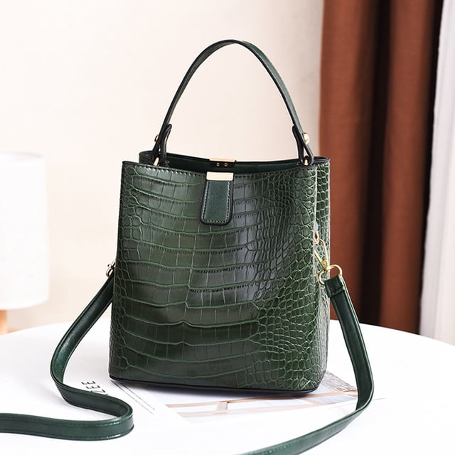 Cartera de Negocios Yinane de material cuero con Asa Totalizadores Informales - Verde