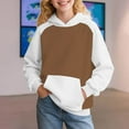 thumbnail image 2 of Mercatoo Youth Ho𝐨die Sweatshirt 𝗖olorblock Color Long Sleeve Pullover Ho𝐨die for Girls Boys with Pocket, 2 of 7