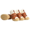 thumbnail image 2 of Dog Winter Booties Small Dog Paw Protective Shoes Antiâ Pet Winter Boots With Fuzzy Lining Adjustable Strap Zipper Closure For Cold Weather Outdoor Walking, 2 of 9