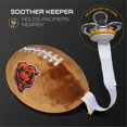 thumbnail image 3 of - Soporte para chupete de fútbol de felpa Chicago Bears, con licencia oficial de la NFL, soporte para chupete de juguete suave y chupete, se adapta a cualquier chupete, accesorio para carriola, 3 of 5