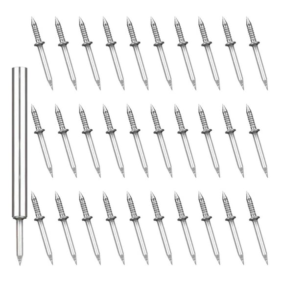 Milisten  Double Headed Nail Set Small Nails for Picture Hanging Silver