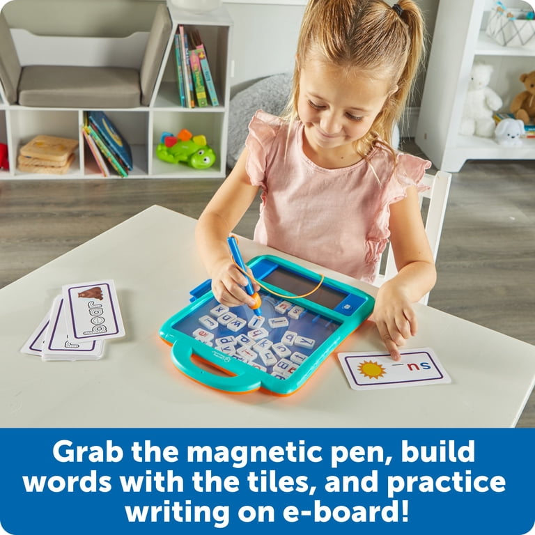 Magnetic Word Builder Puzzle Board with Letter Tiles photo 2