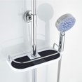 thumbnail image 3 of Estante de ducha sin taladrar para riel de ducha - Soporte organizador de baño para champú, se adapta a rieles de 19 mm - 25 mm, negro, 3 of 5