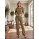 thumbnail image 2 of Conjunto 2 Piezas Blusa de Manga Larga y Pantalón Recto, Elegancia Casual y Comodidad Total Look Chic para Mujer, 2 of 5