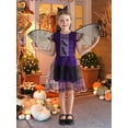thumbnail image 5 of Halloween 3-13Y Children Girls Vampire Witch Bat Cosplay Dress Carnival Party Toddler Kids Halloween Costume Dress Up, 5 of 8