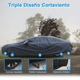 thumbnail image 4 of Cubierta de Coche con 6 Capas, Funda Completa de Auto Anti-UV a Prueba Arañazos Sol Viento Lluvia Protector Lona de Automóvil con Tira Reflectante Cremallera para SUV Honda Sedán, 525x195x185cm, 4 of 6