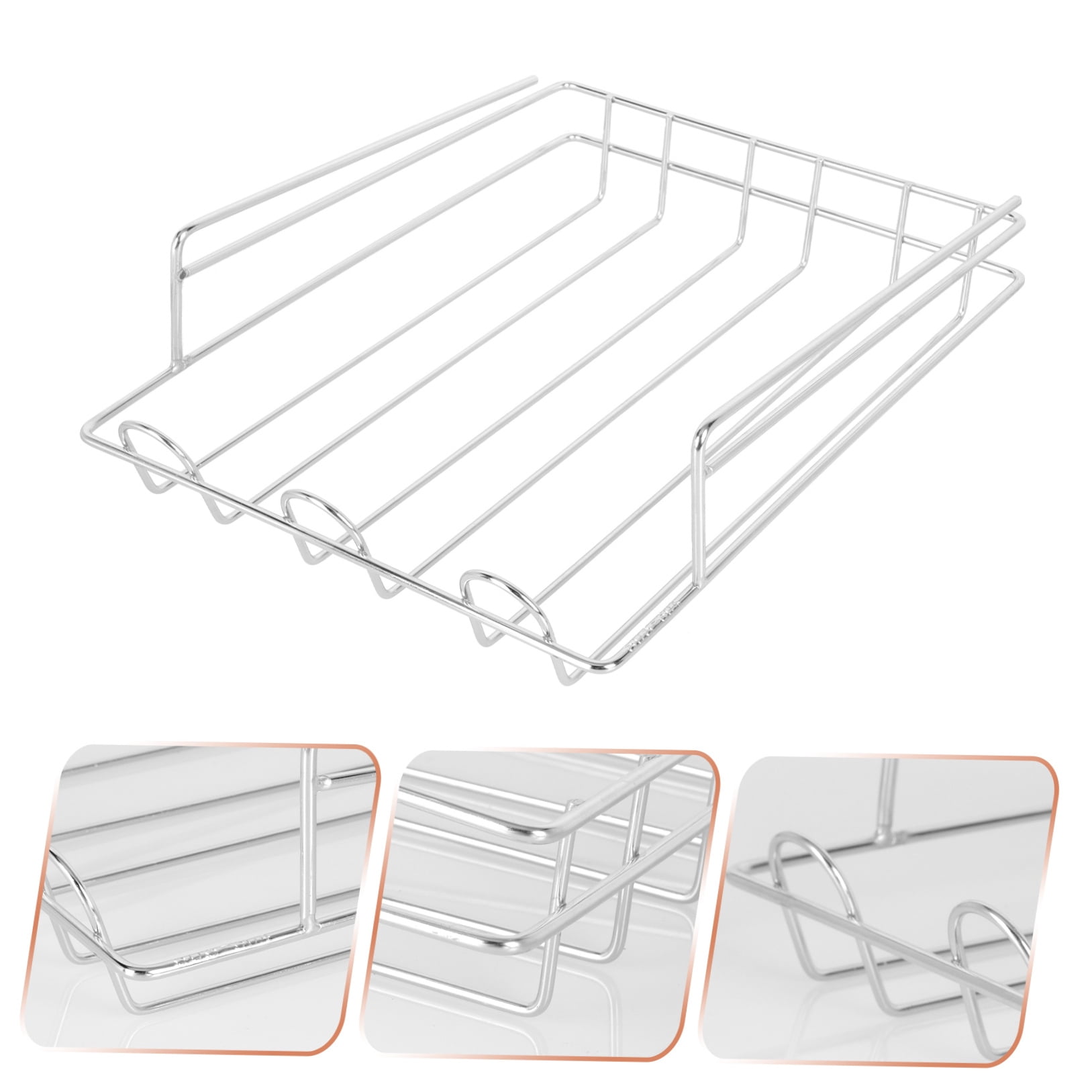 IBASETOY 1Set Stainless Steel Egg Organizer Fridge Beer Rack Practical Design for Kitchen Use
