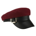 thumbnail image 2 of Lroveb Visor Hats for Women Classic Cap Military Cadet Trucker Peaked Urban Hat Adjustable Newsboy Hat, 2 of 2