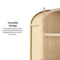thumbnail image 6 of Walker Edison Modern Arched Bookcase with Glass Doors, Coastal Oak, 6 of 9
