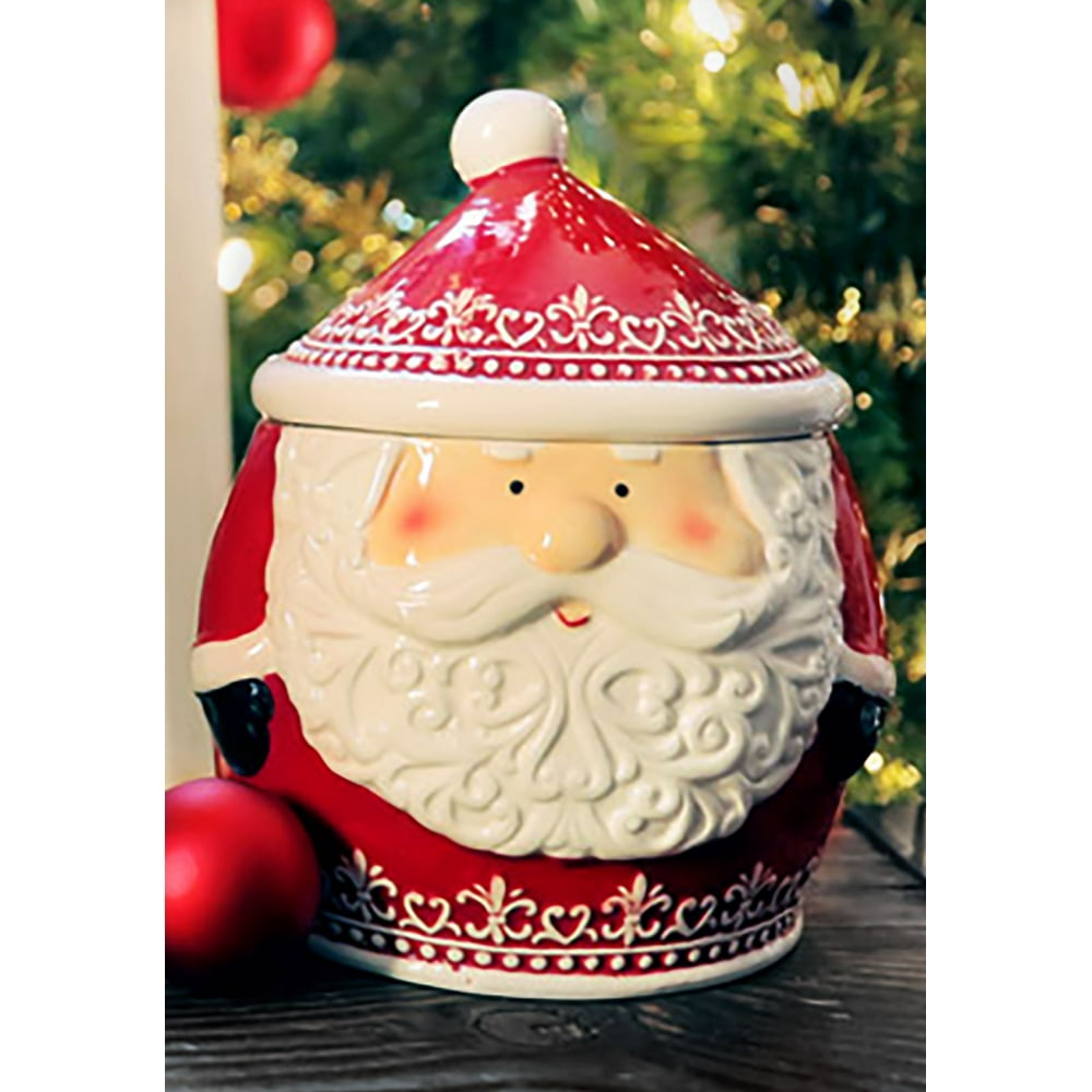 Nordic Pattern Santa Christmas Cookie Jar - Walmart.com - Walmart.com