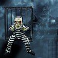 thumbnail image 3 of Esqueleto animado aterrador de Halloween que grita en una jaula con ojos iluminados, accesorios para casas embrujadas, decoraciones para fiestas de Halloween, 3 of 10